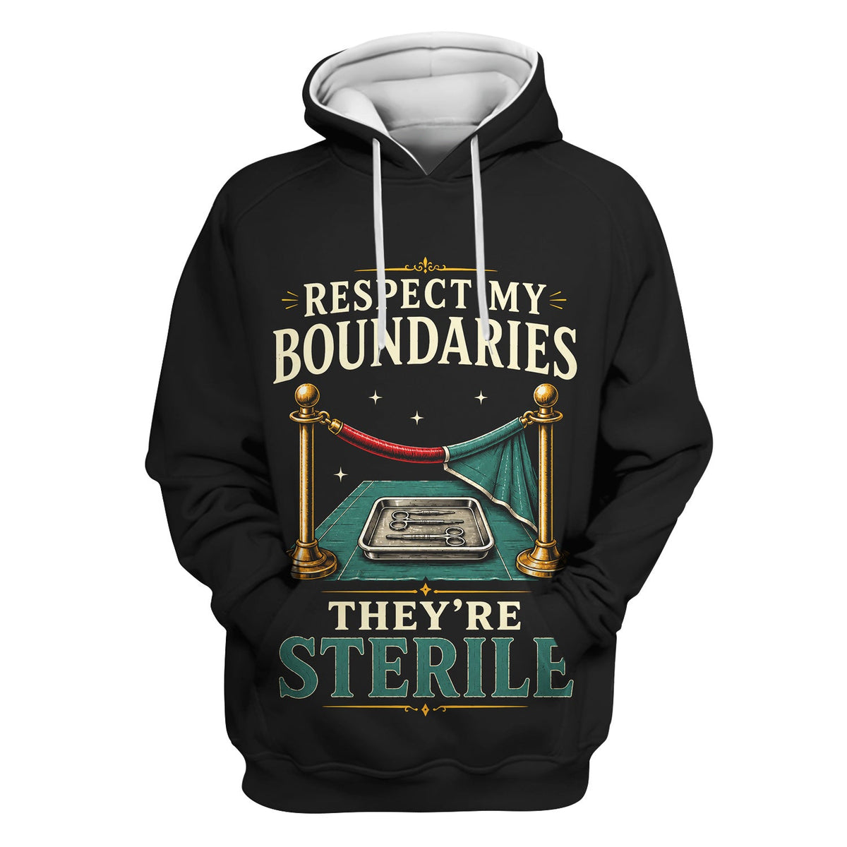 Respect My Sterile Boundaries Nurse Scrub Top