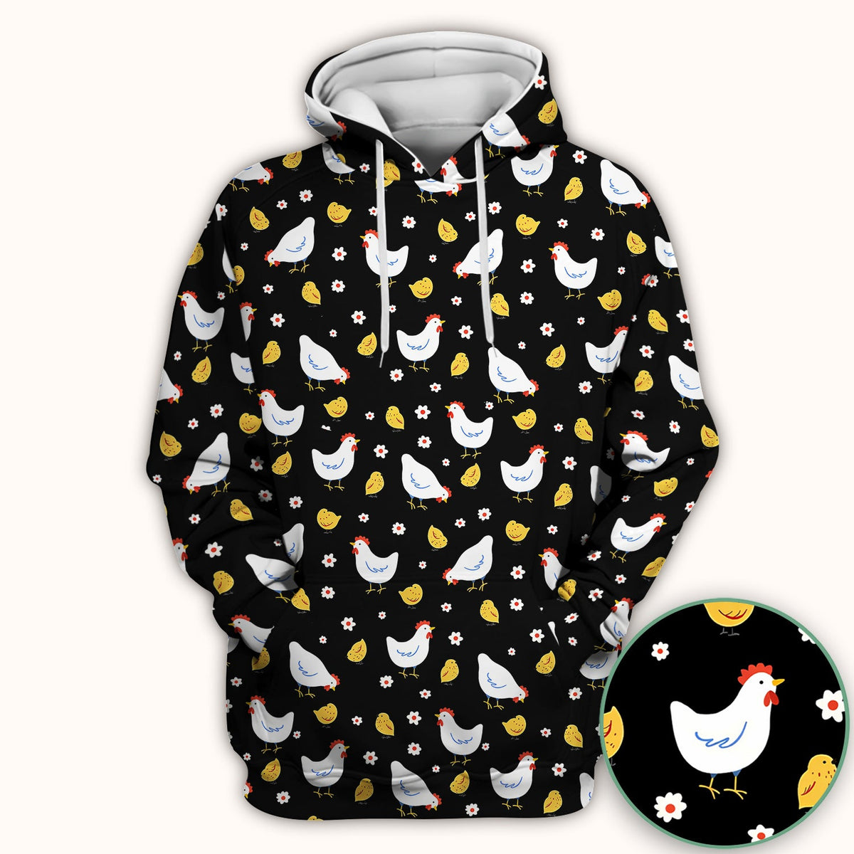 Chicken And Cute Chicks Nurse Scrub Top
