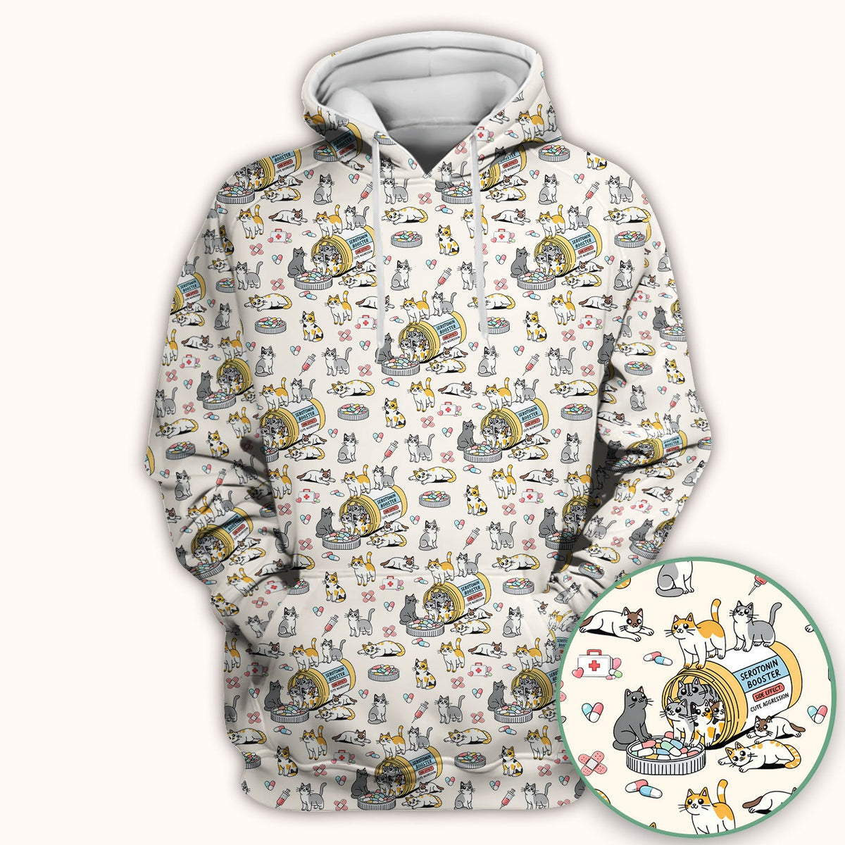 Cat Serotonin Booster Nurse Scrub Top
