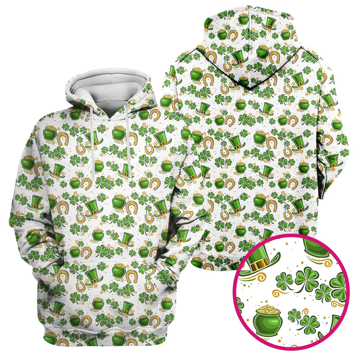 St Patrick Shamrock Nurse Scrub Top