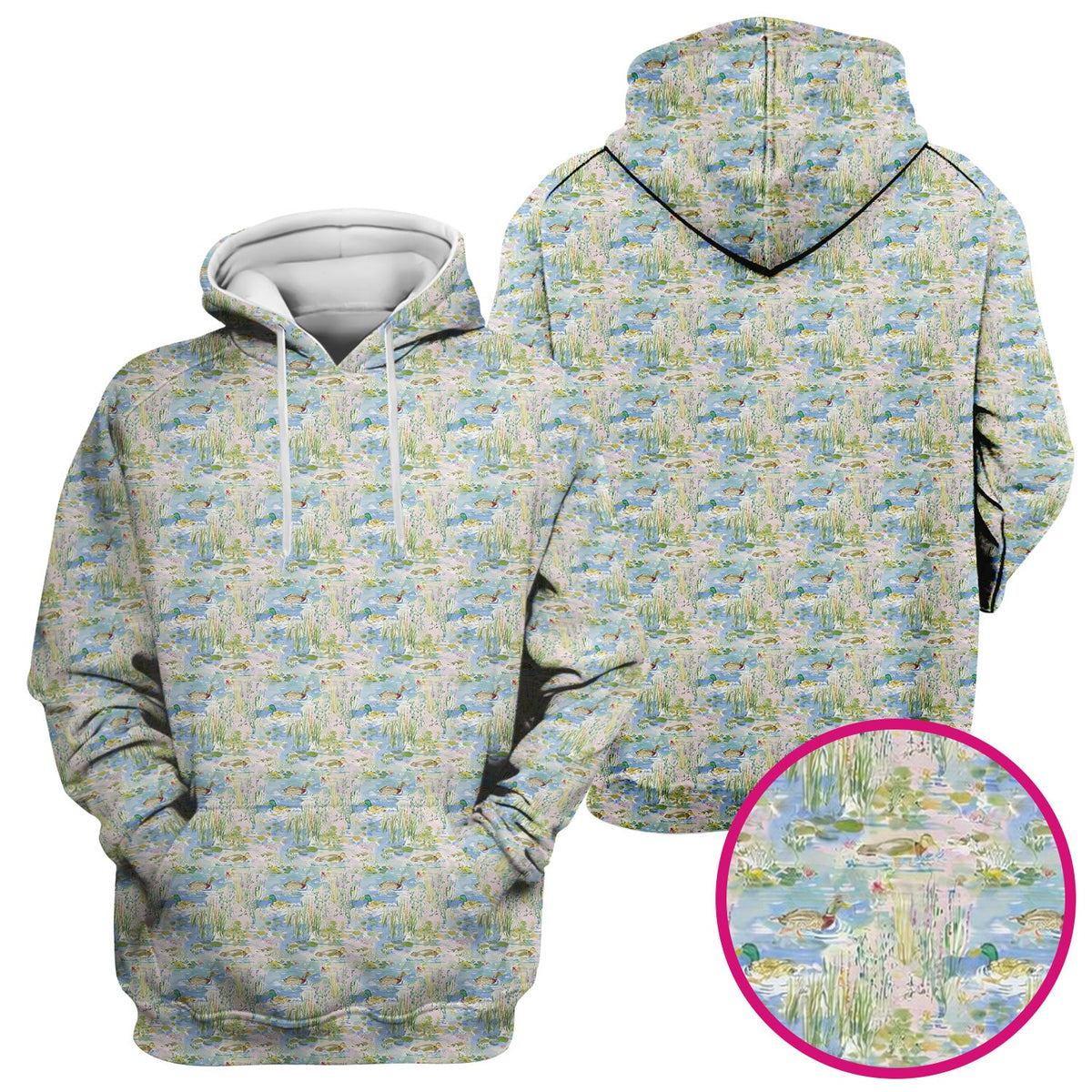 Ducks In Pond Nurse Scrub Top