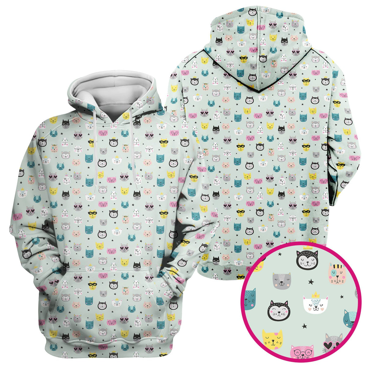 Colorful Cat Nurse Scrub Top