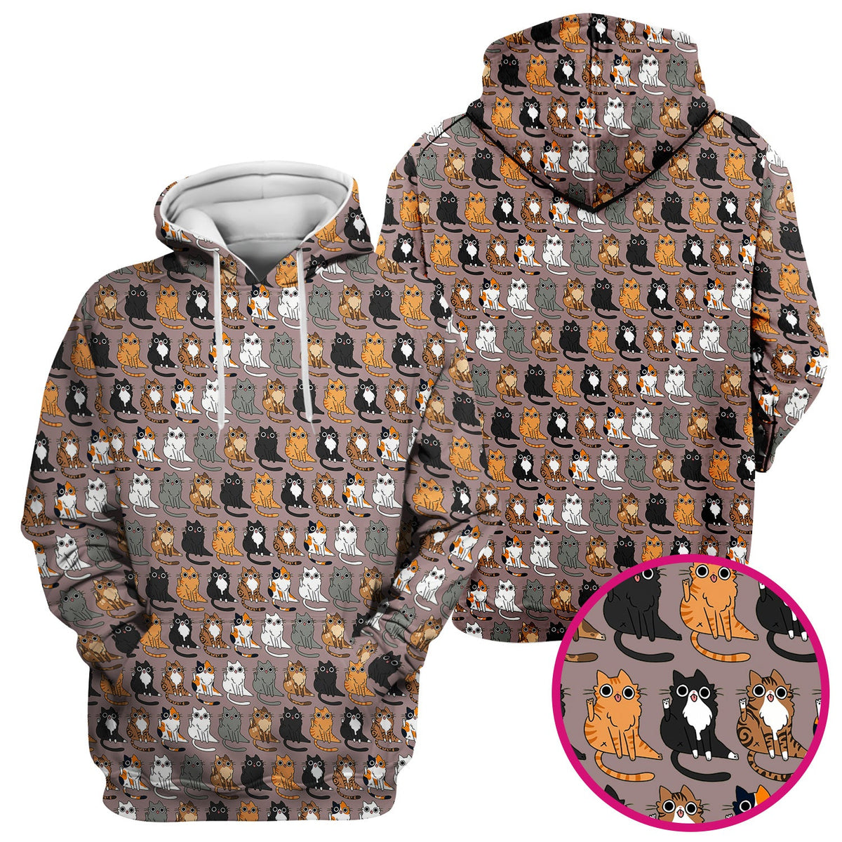 Cat Pattern Nurse Scrub Top