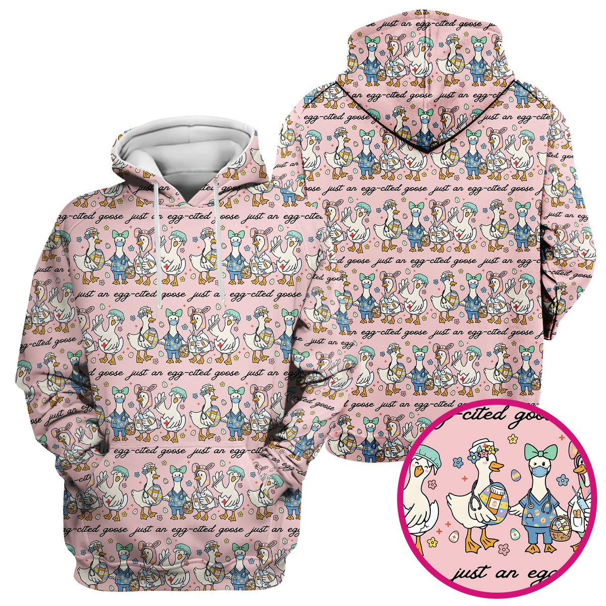 Easter Goose Nurse Scrub Top