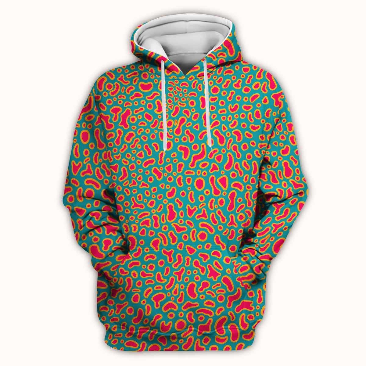 Colorful Abstract Leopard Nurse Scrub Top