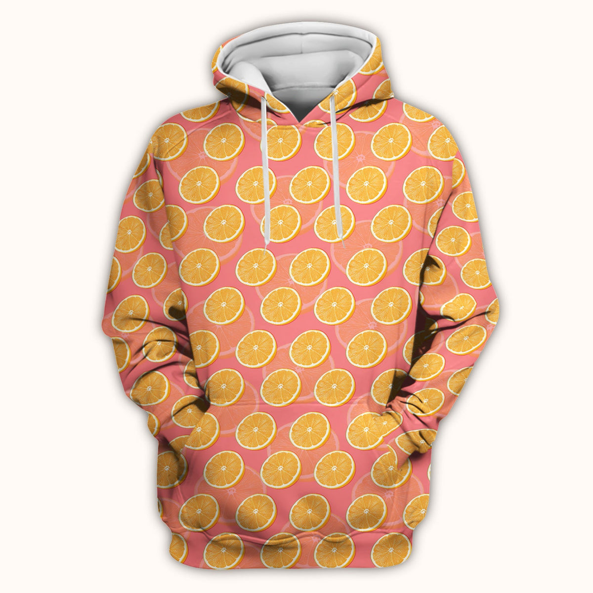 Fresh Orange Slice Nurse Scrub Top