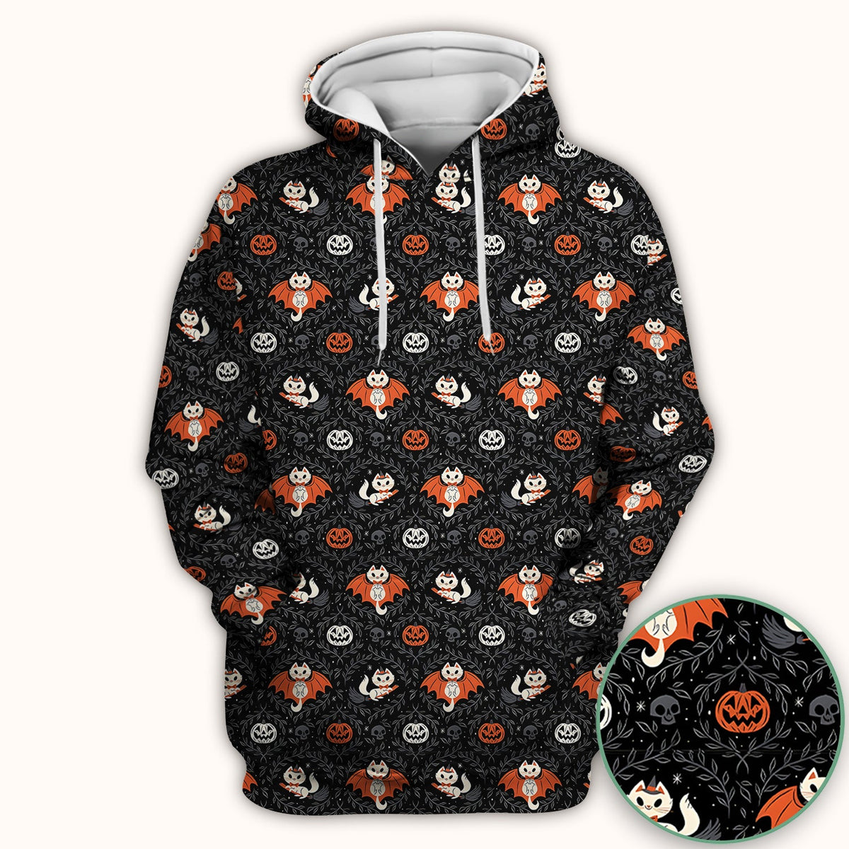 Halloween Vampire Cat Nurse Scrub Top