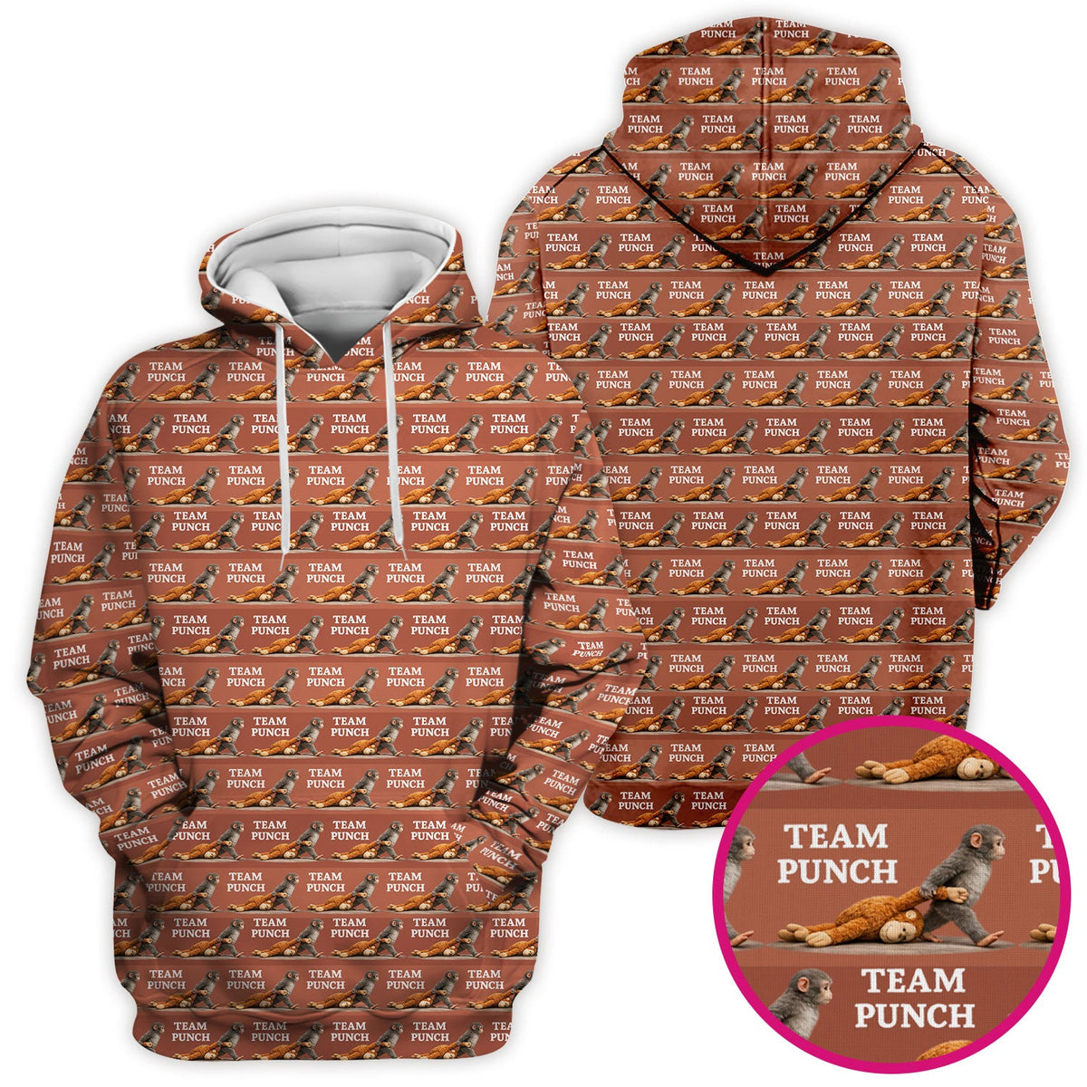 Team Punch Playful Monkey Nurse Scrub Top