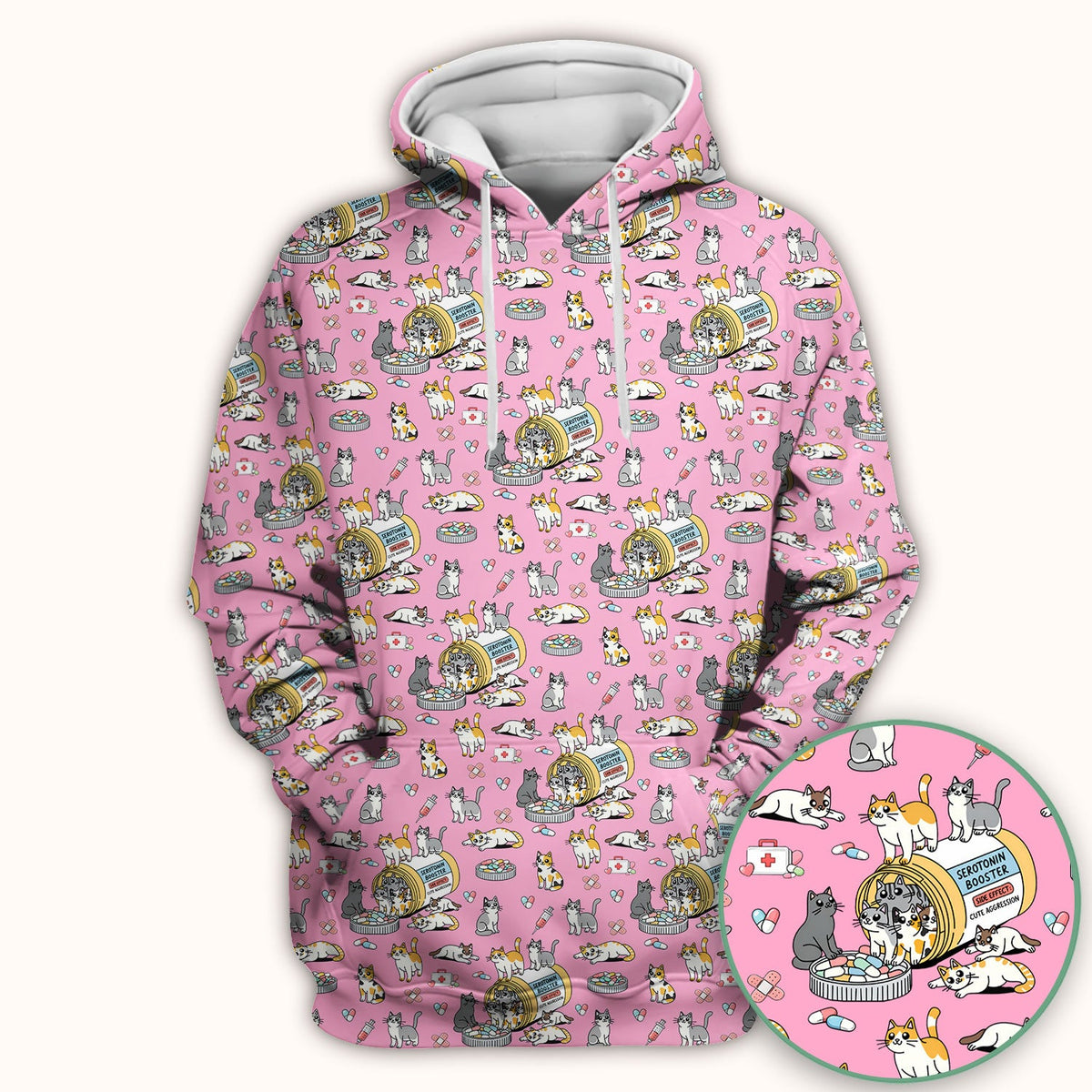 Cat Serotonin Booster Nurse Scrub Top