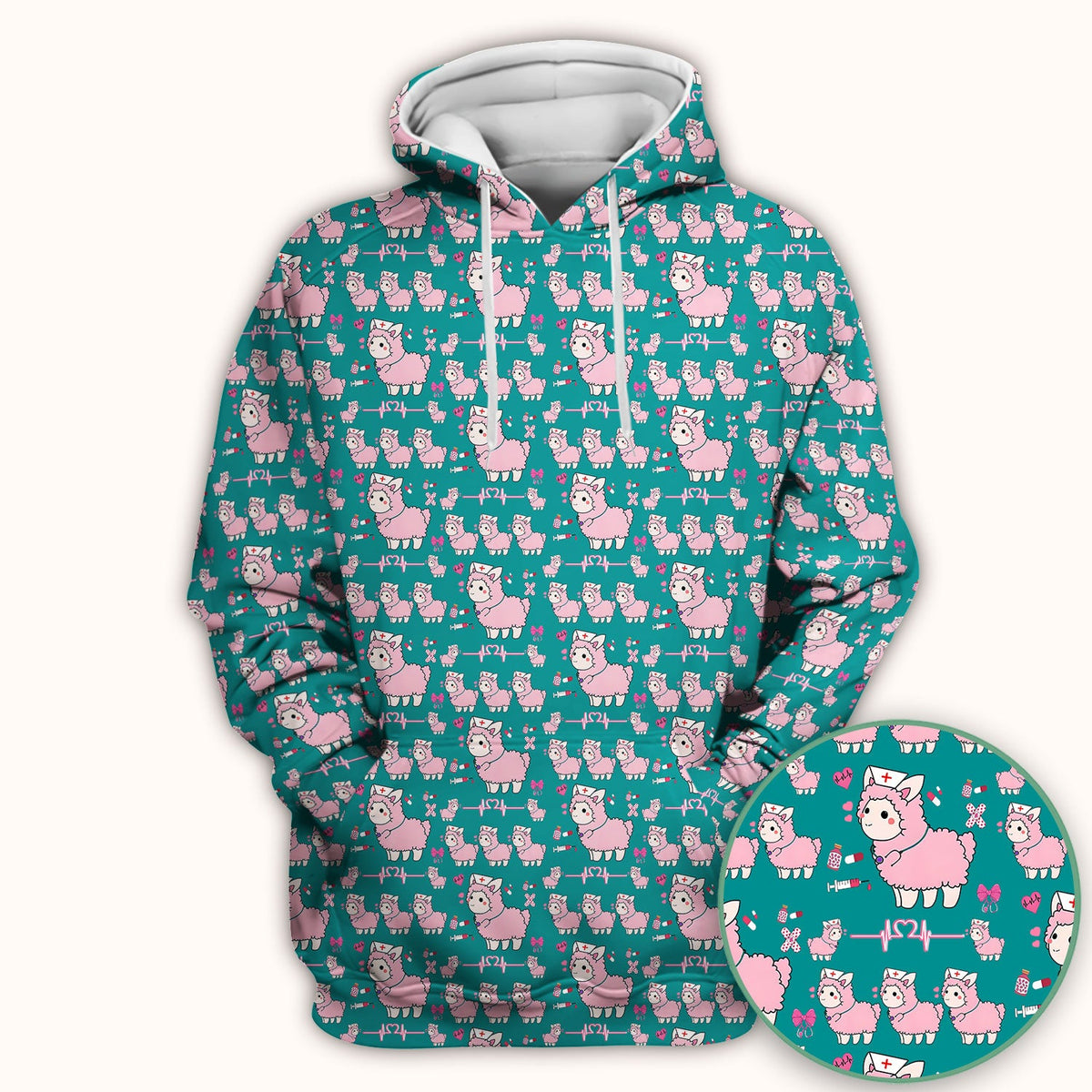Llama Ain't Got Time For Your Drama Nurse Scrub Top