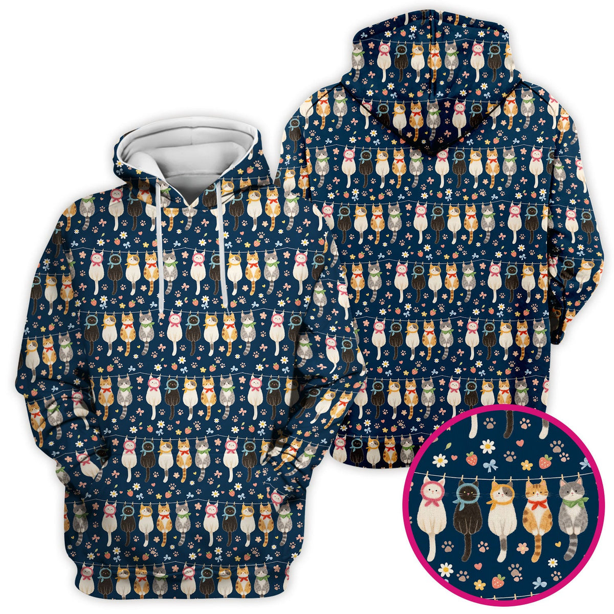 Cat Clothesline Nurse Scrub Top