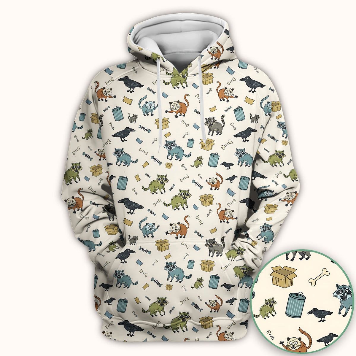 Trash Raccoon Nurse Scrub Top
