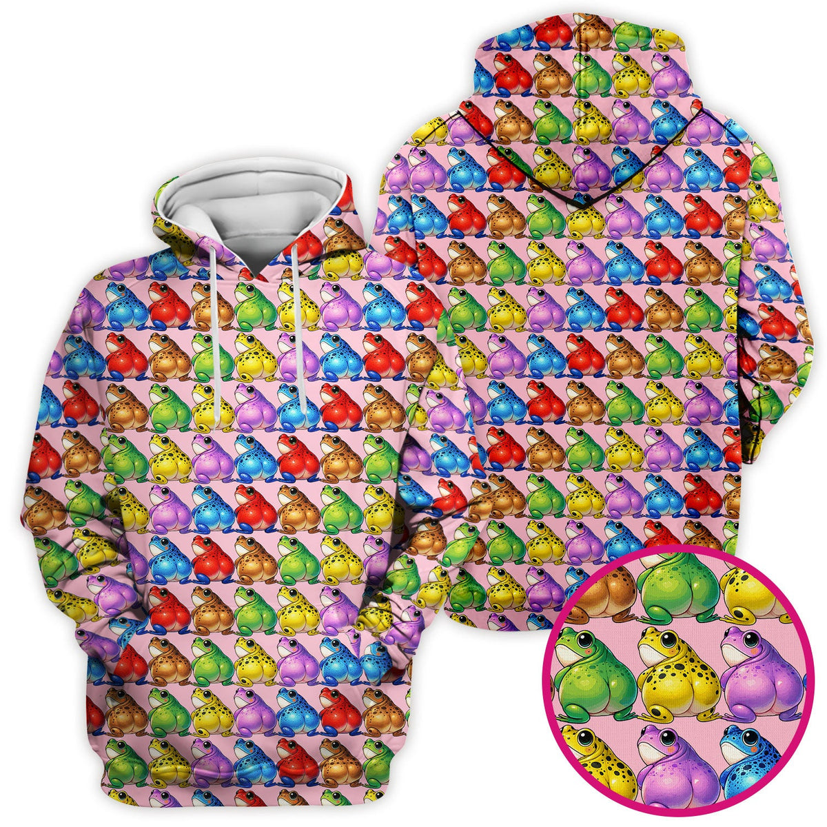 Colorful Frogs Nurse Scrub Top