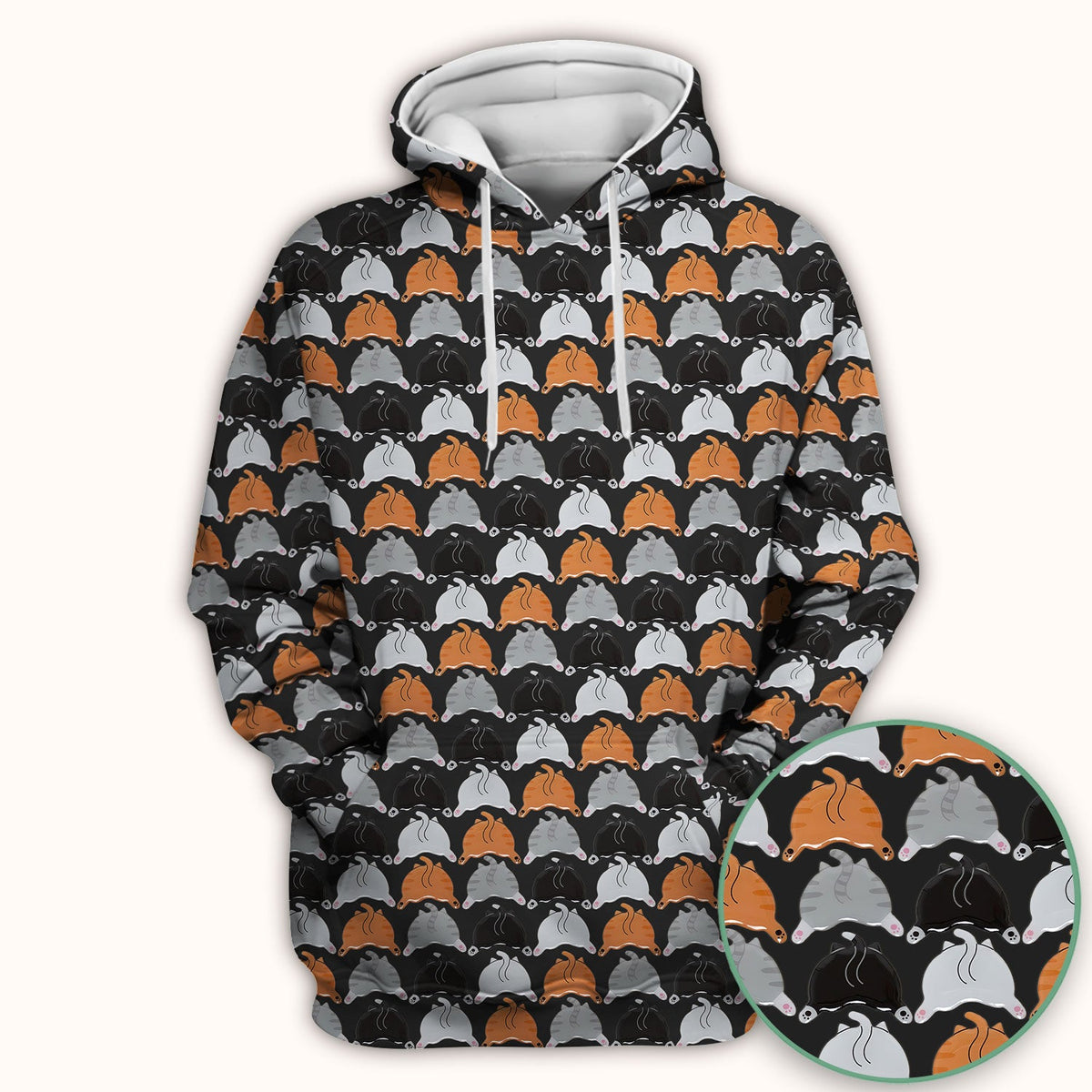 Multicolor Cat Nurse Scrub Top