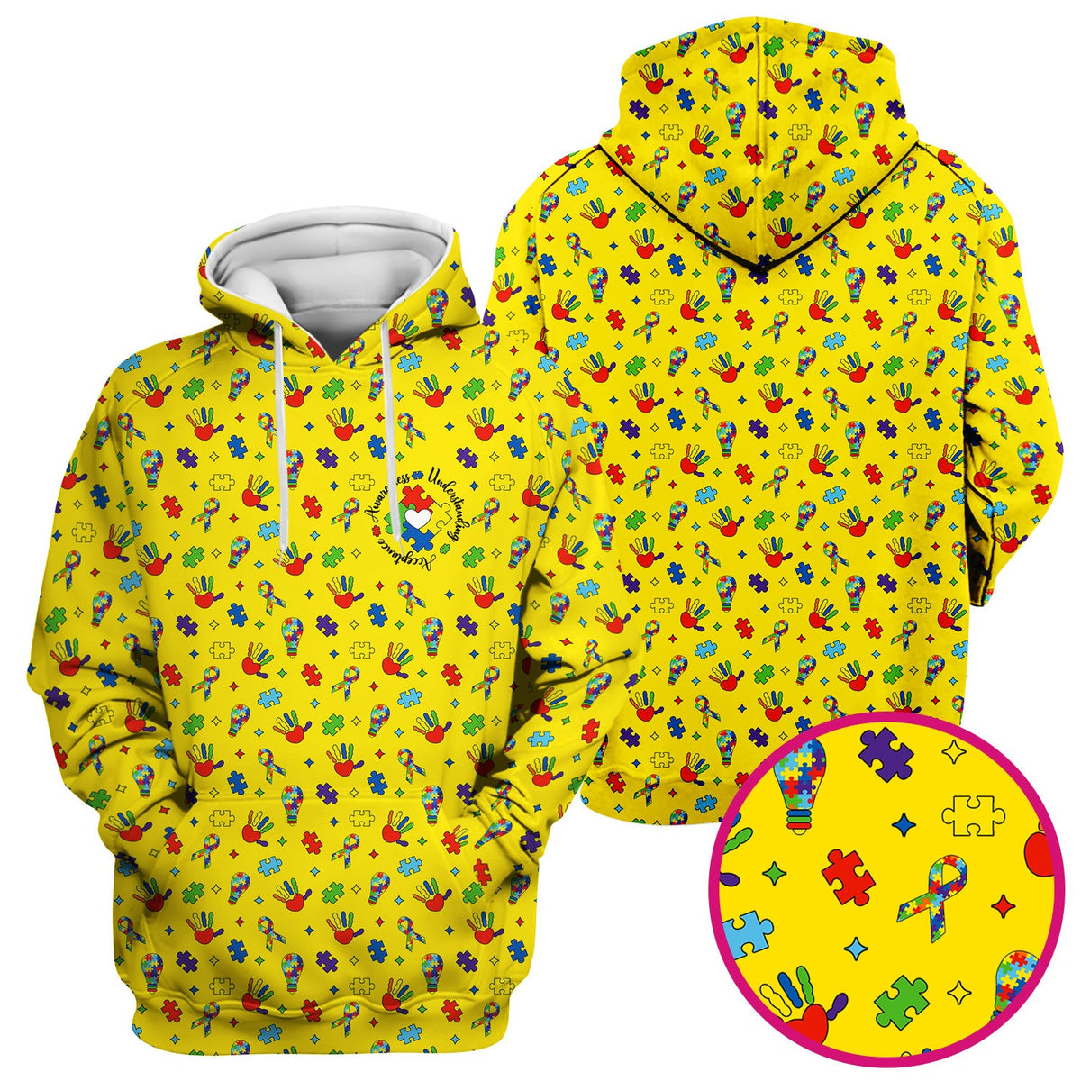 Autism Awareness Colorful Puzzle Nurse Scrub Top