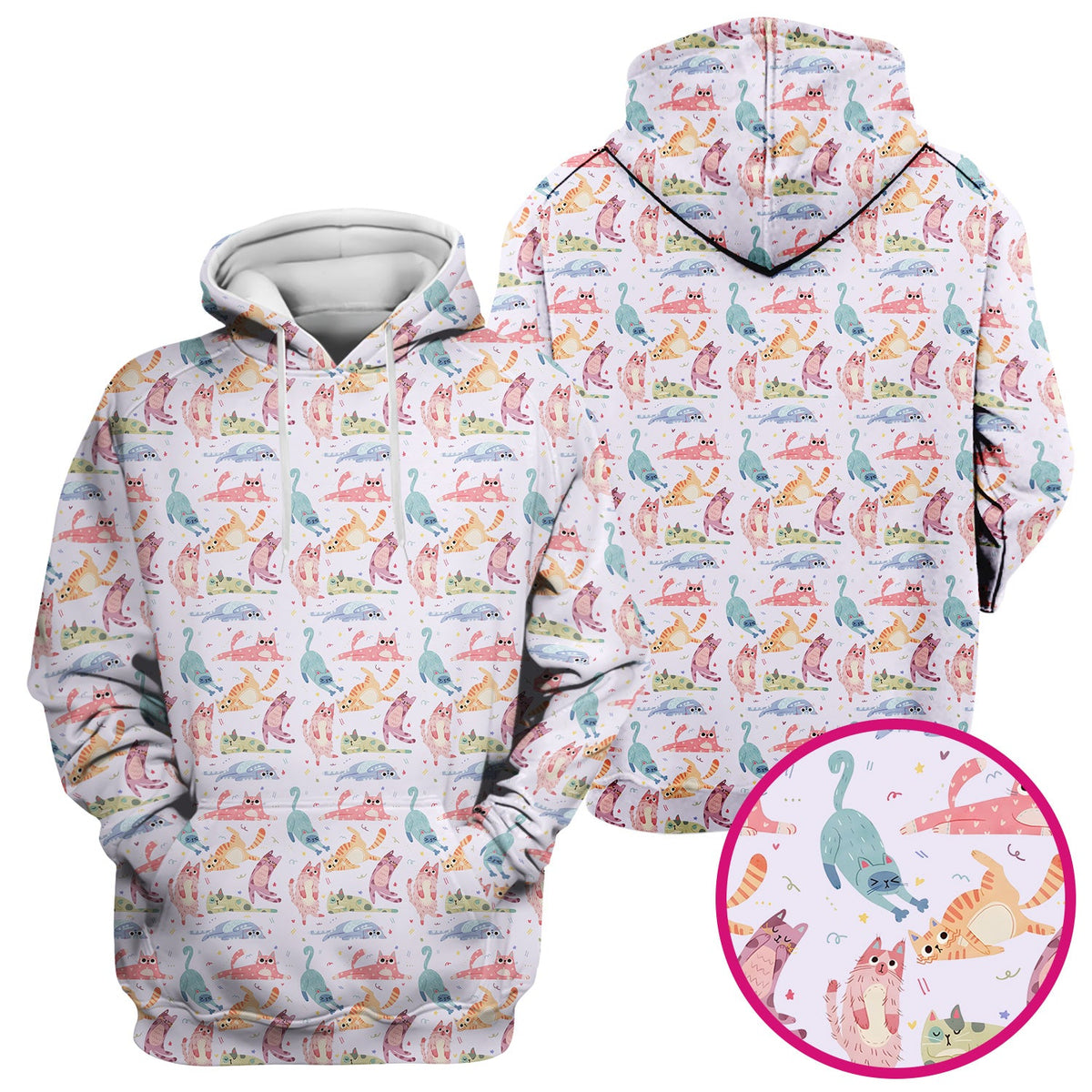 Pastel Cat Nurse Scrub Top