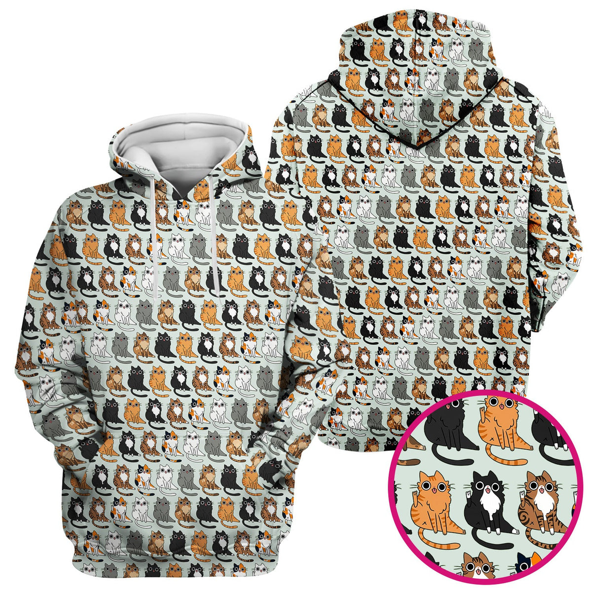 Cat Pattern Nurse Scrub Top
