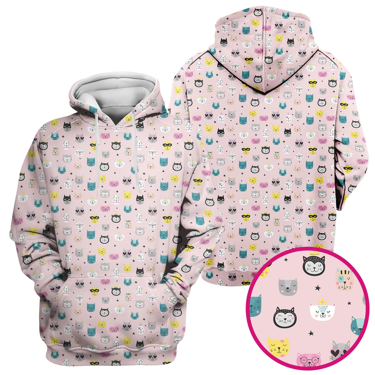 Colorful Cat Nurse Scrub Top