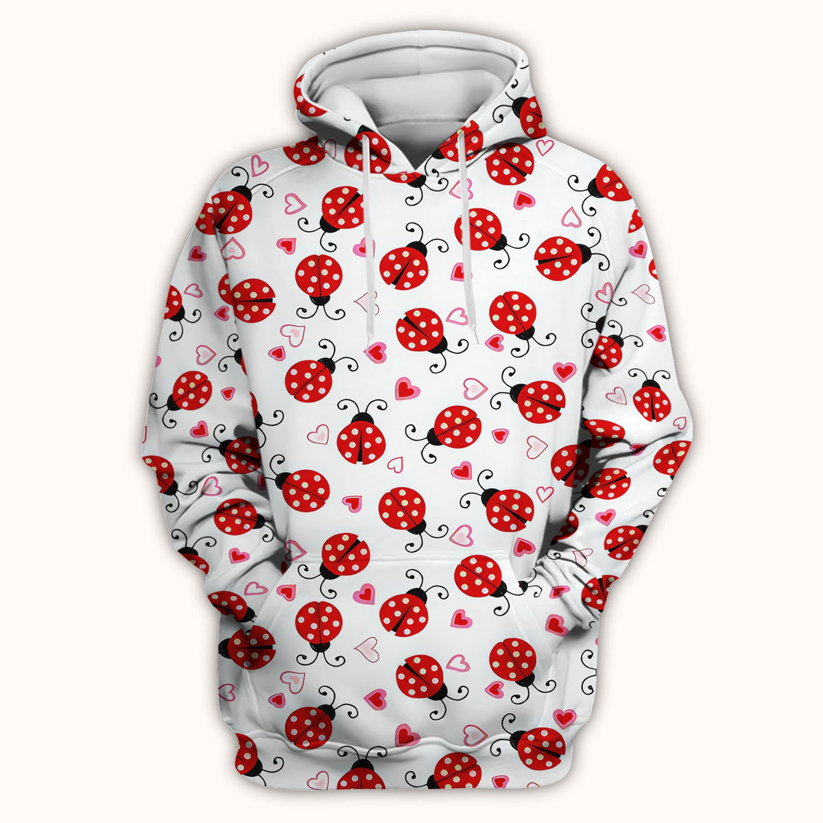 Ladybug Heart Love Nurse Scrub Top