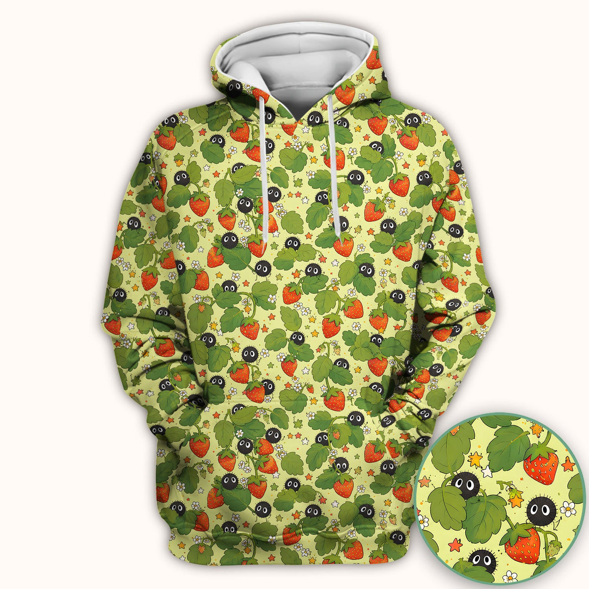 Strawberry Soot Sprite Nurse Scrub Top