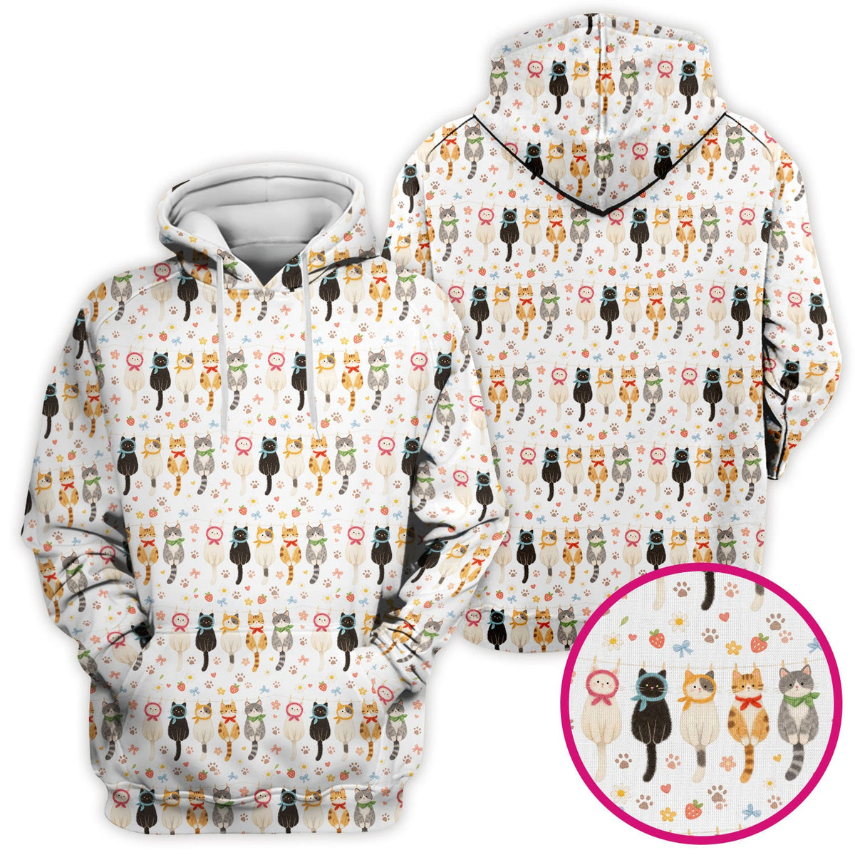 Cat Clothesline Nurse Scrub Top