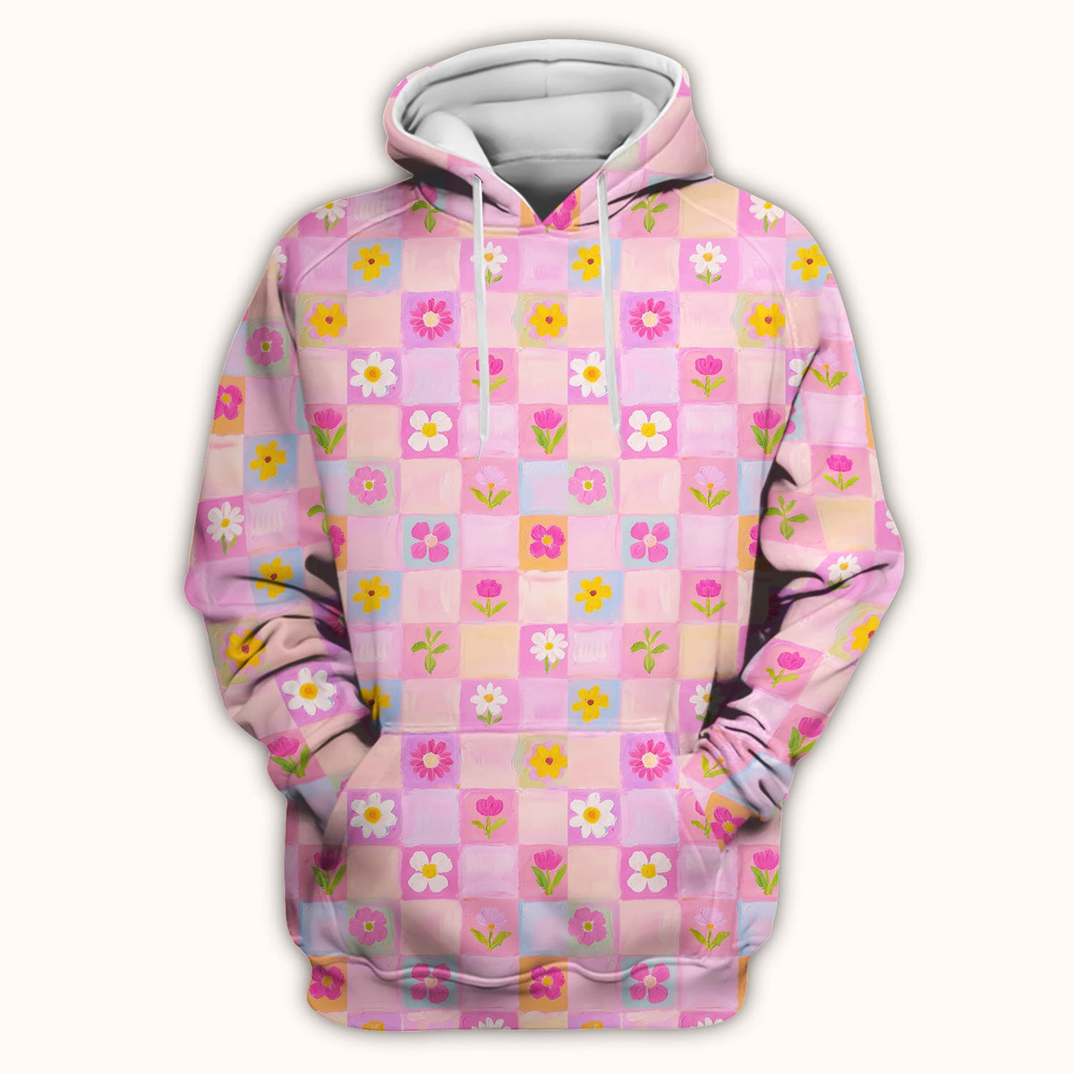 Colorful Mixed Flowers Nurse Scrub Top