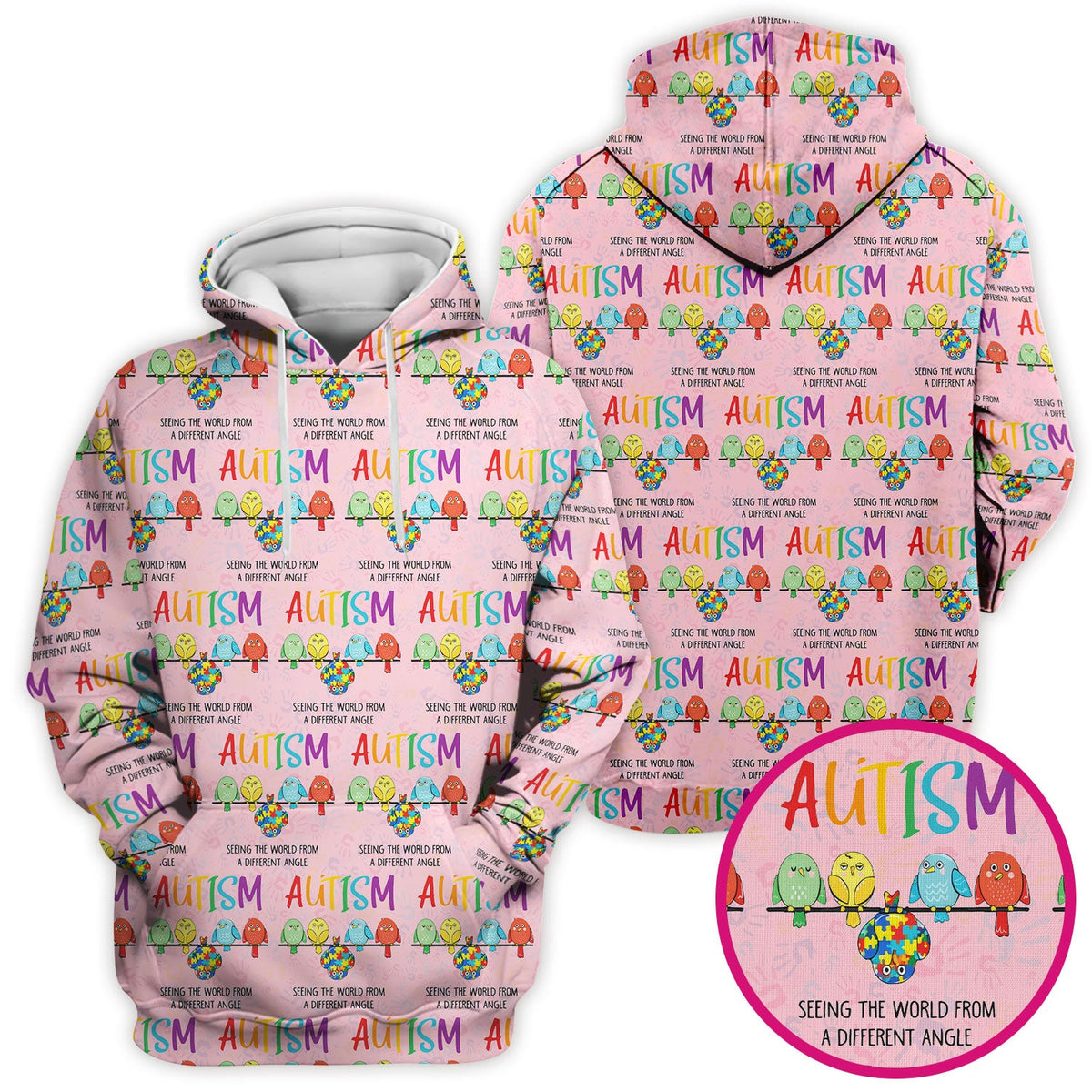 Autism Seeing The World From A Different Angle Nurse Scrub Top