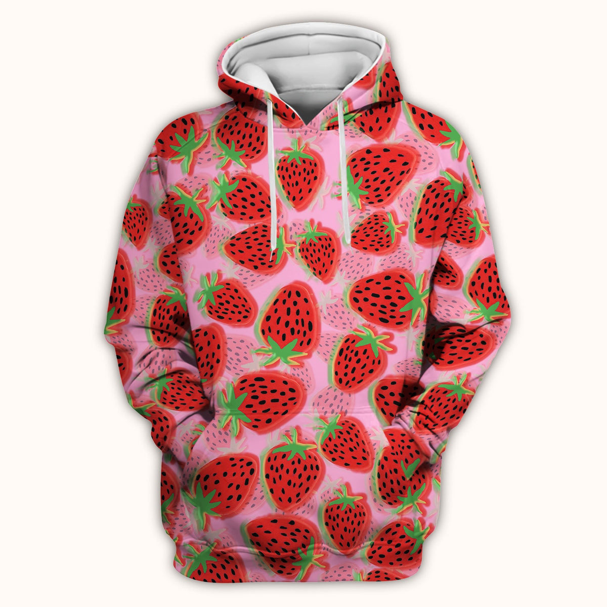 Pink Strawberry Nurse Scrub Top