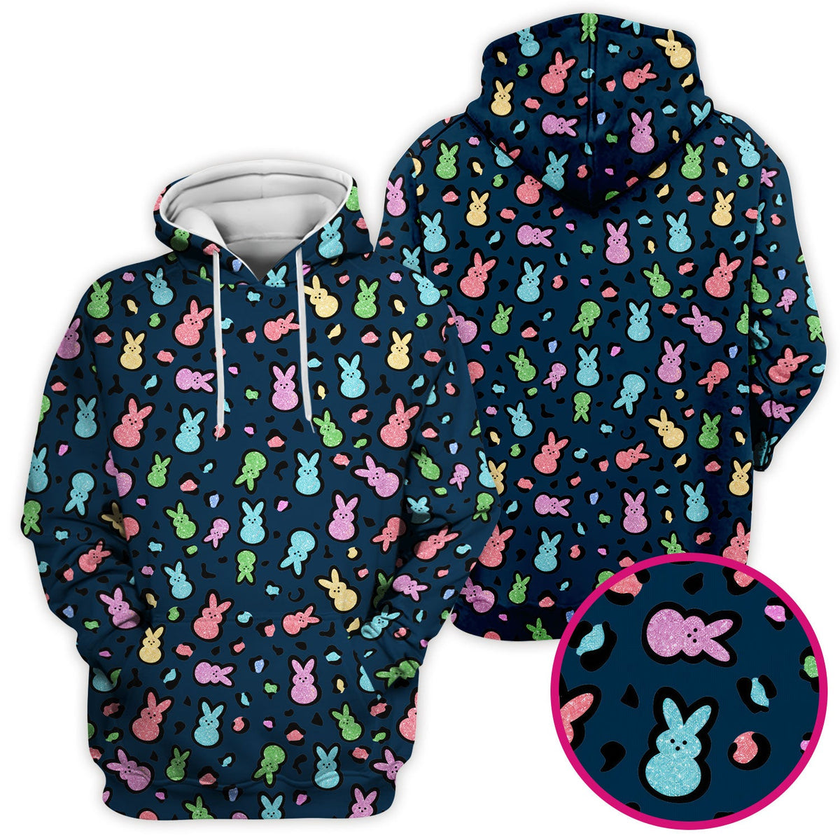 Pastel Bunny Nurse Scrub Top