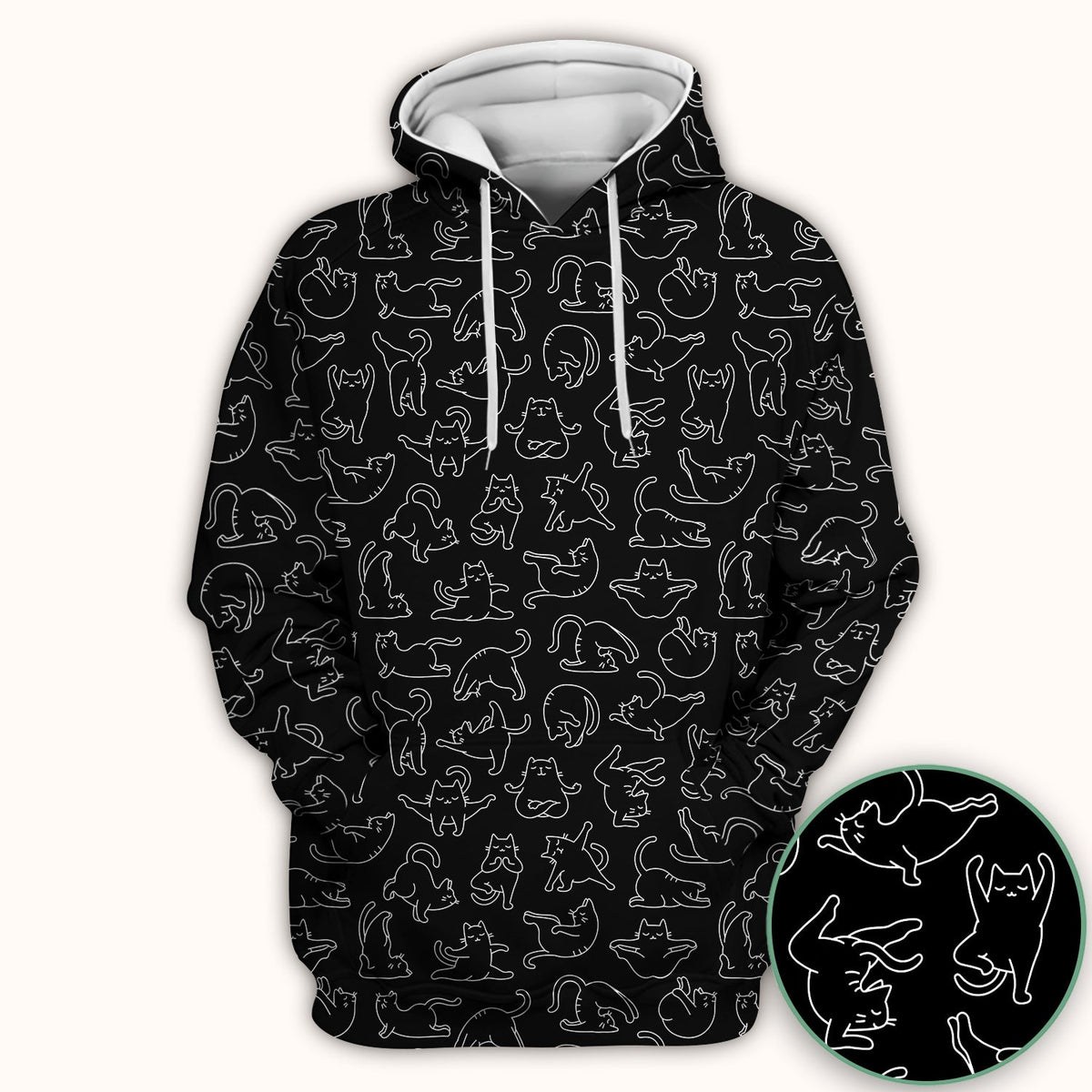 Cat Outline Playing Gothic Nurse Scrub Top