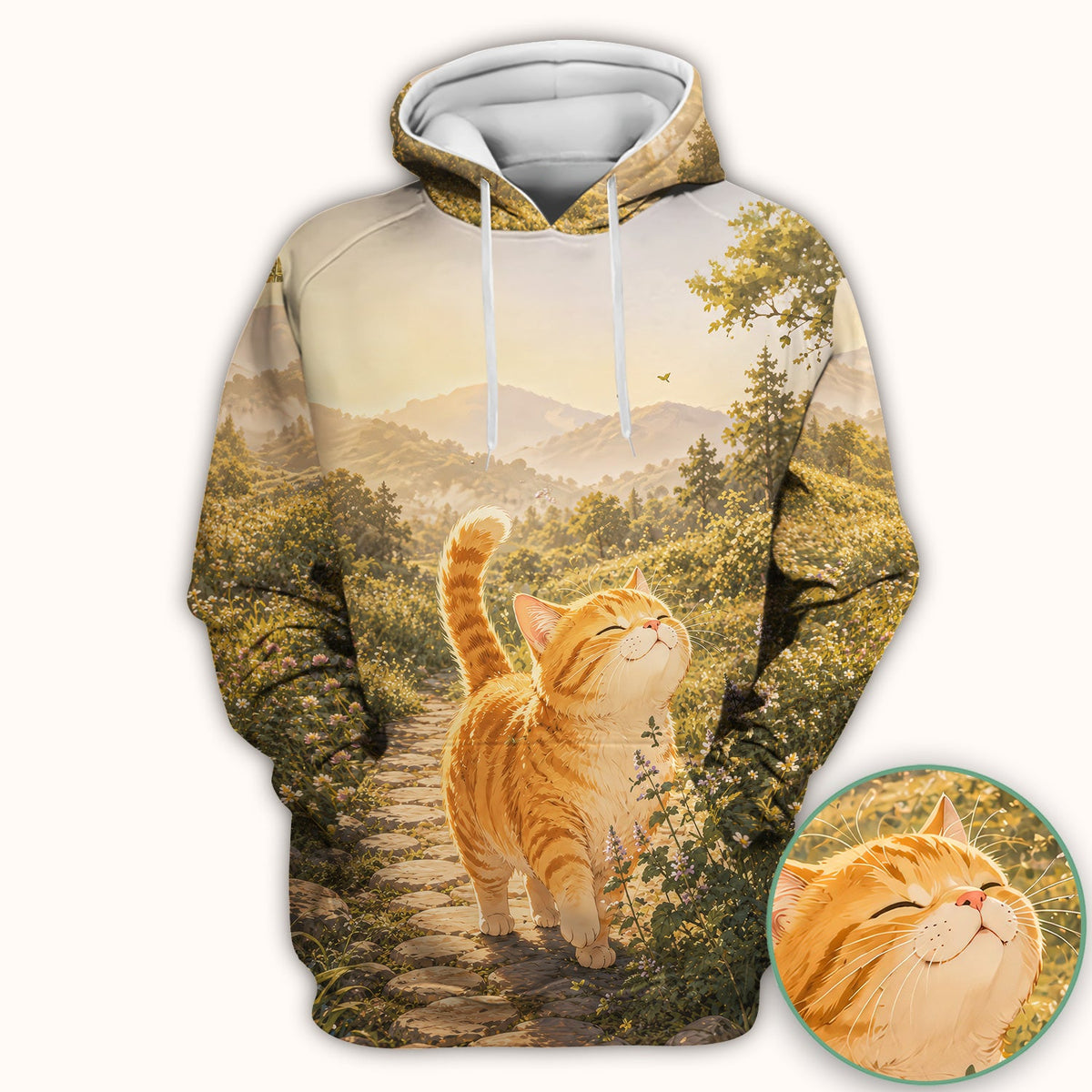 Sunny Mountain Cat Nurse Scrub Top