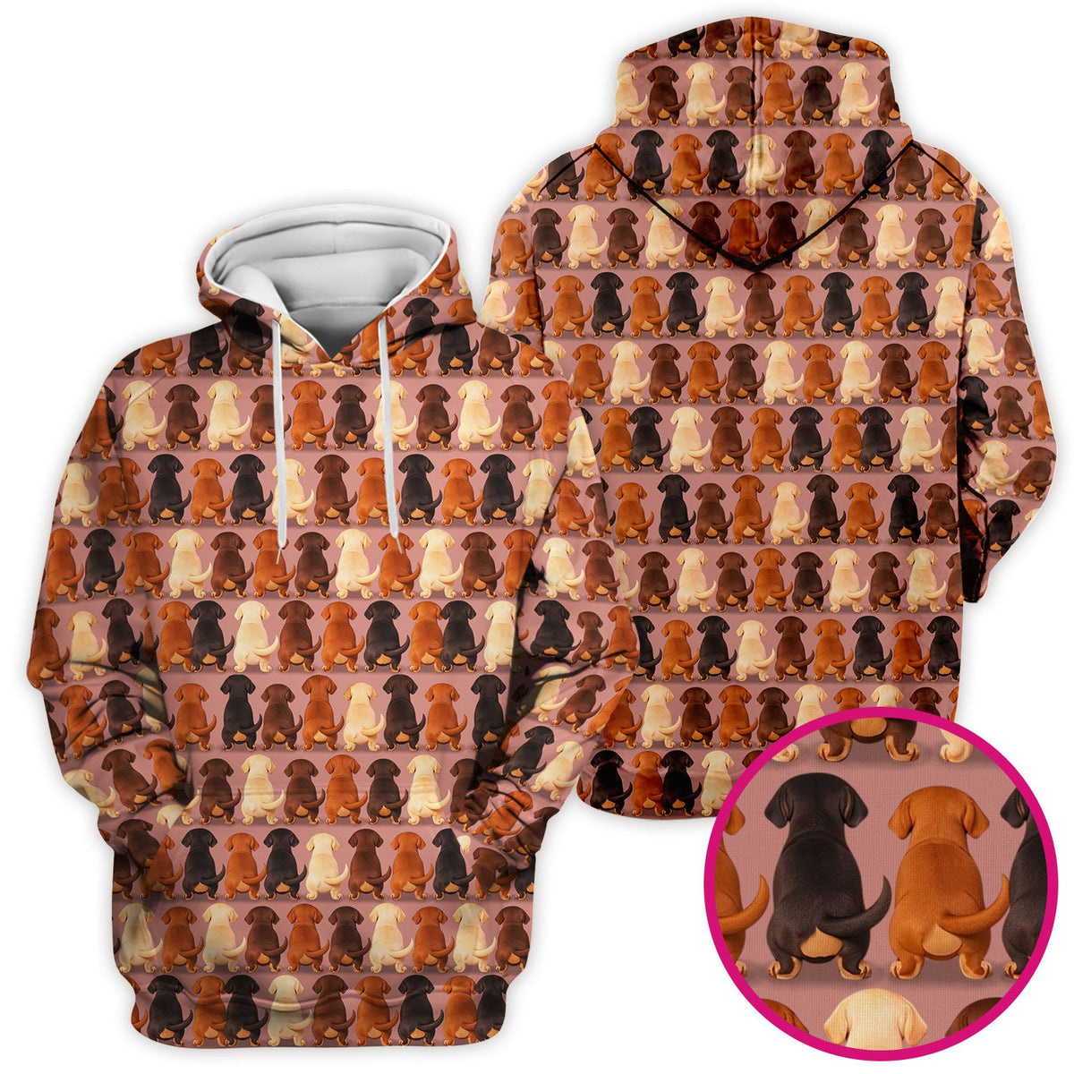 Dachshund Butt Nurse Scrub Top