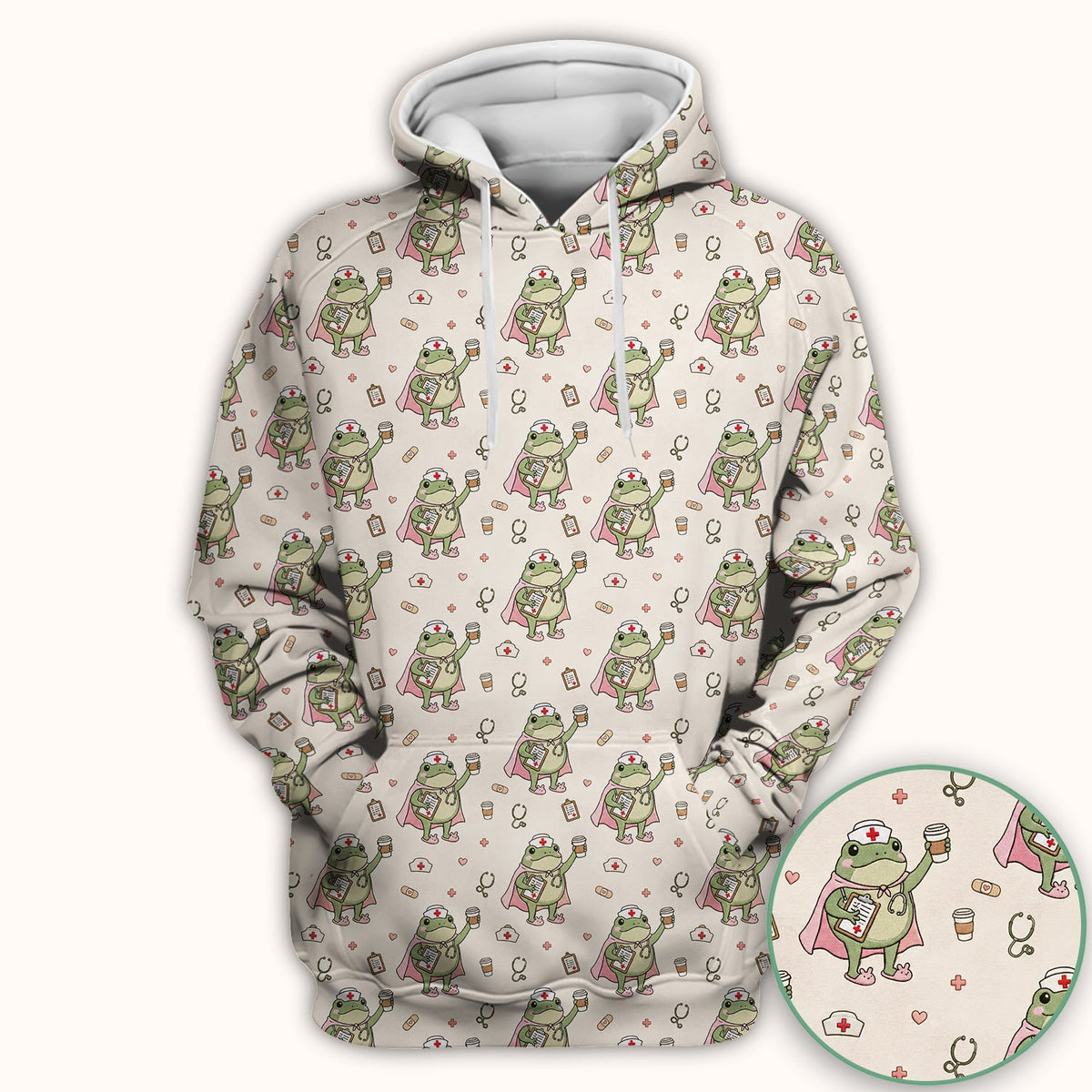 Super Nurse Frog Scrub Top