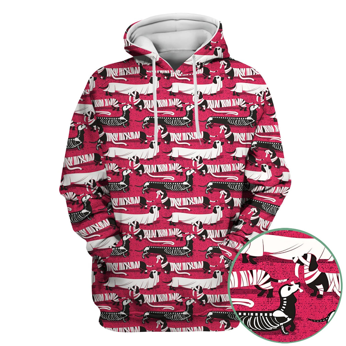 Dachshund Skeleton Nurse Scrub Top - Halloween Gift