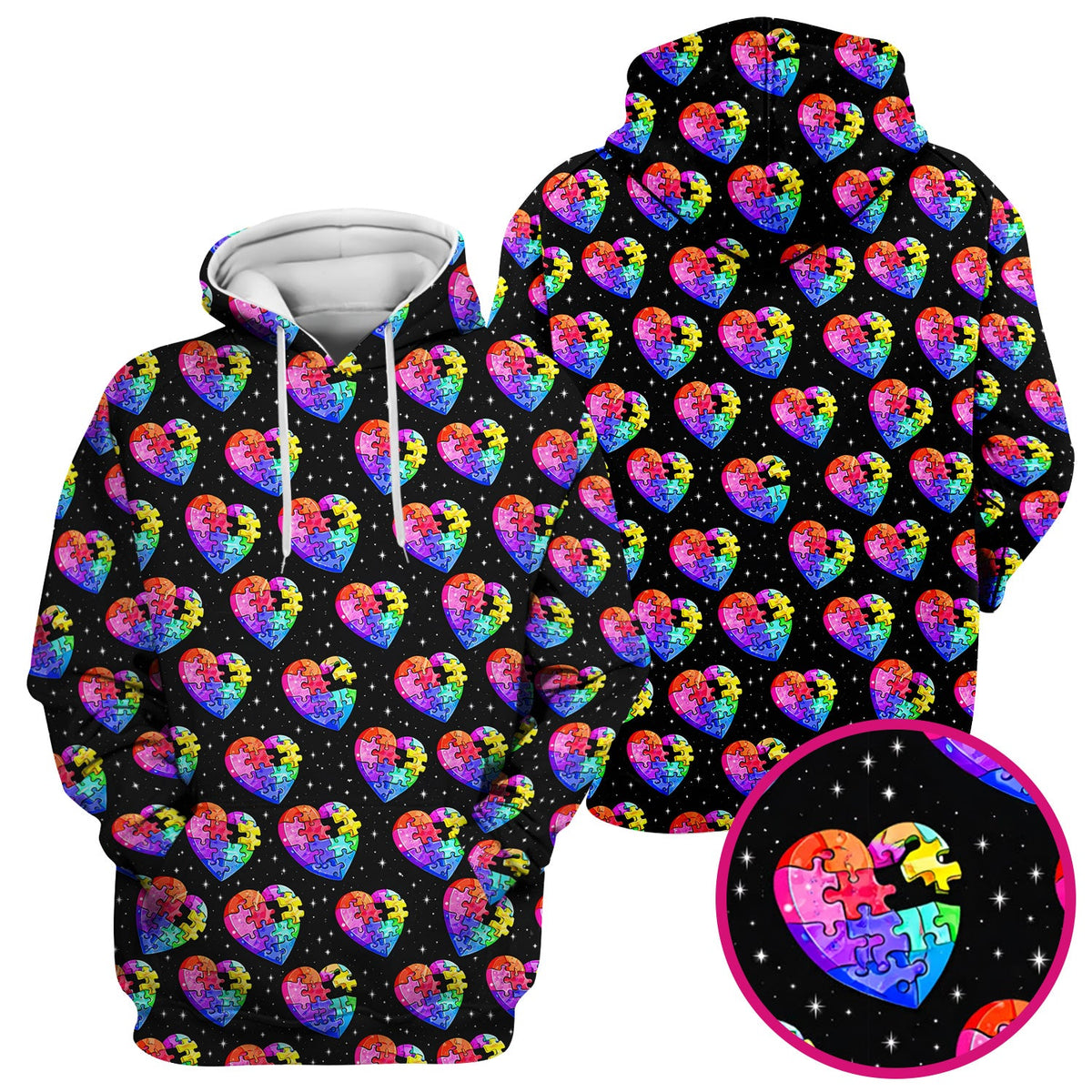Personalized Rainbow Autism Heart Nurse Scrub Top
