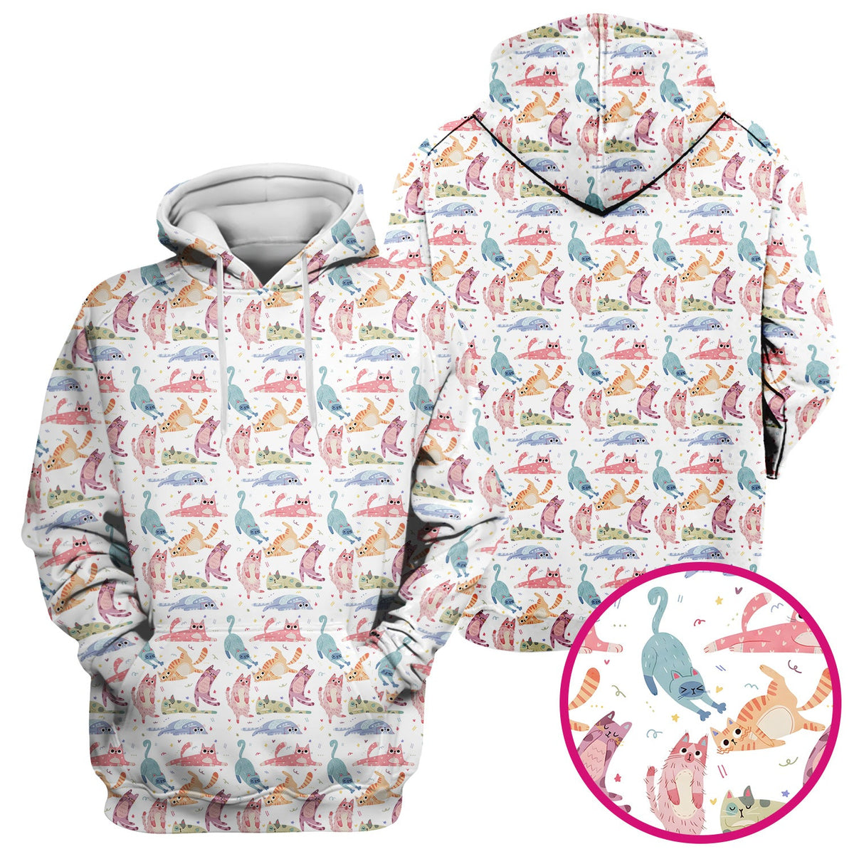 Pastel Cat Nurse Scrub Top