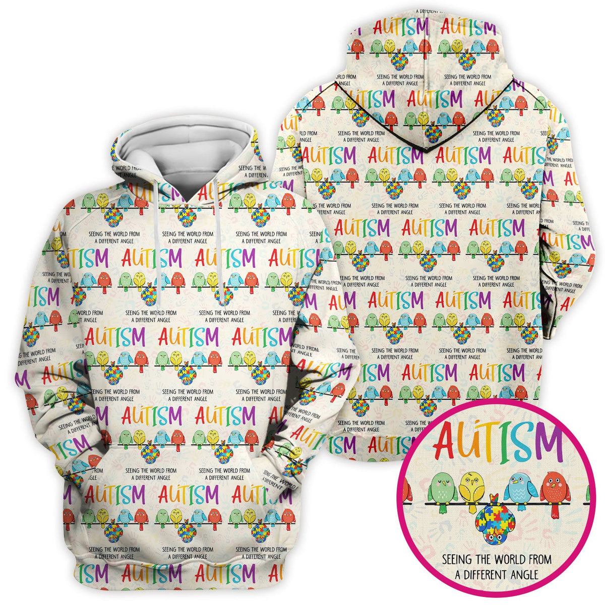 Autism Seeing The World From A Different Angle Nurse Scrub Top
