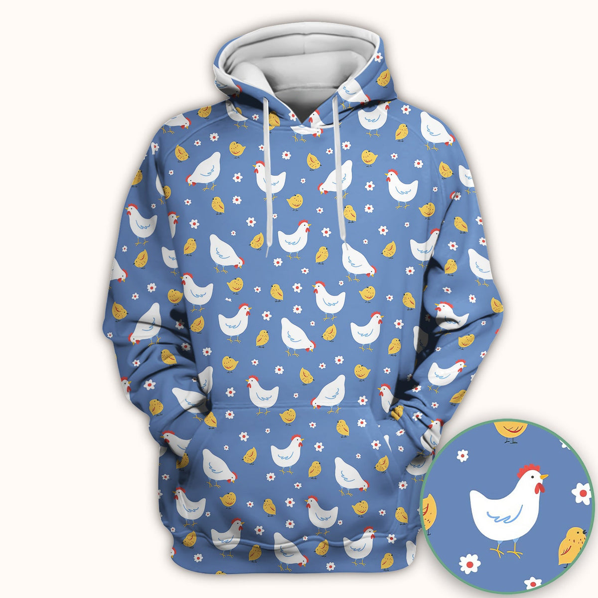 Chicken And Cute Chicks Nurse Scrub Top