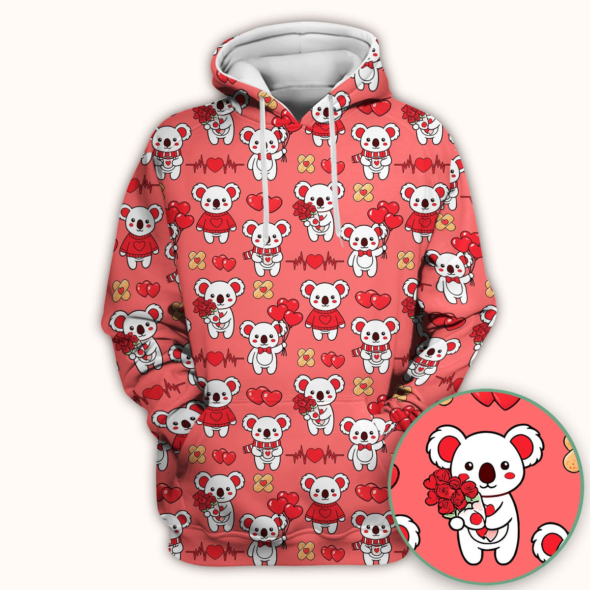 Sweet Koala Scrub Top - Valentines Day Gift For Nurse