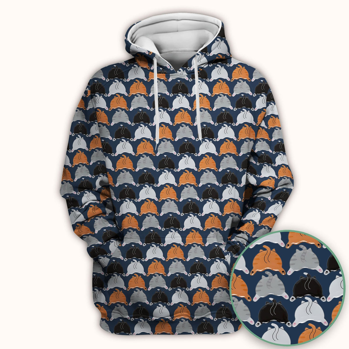 Multicolor Cat Nurse Scrub Top