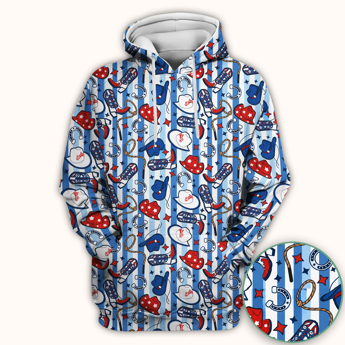 Western Cowboy Boots Hats Nurse Scrub Top