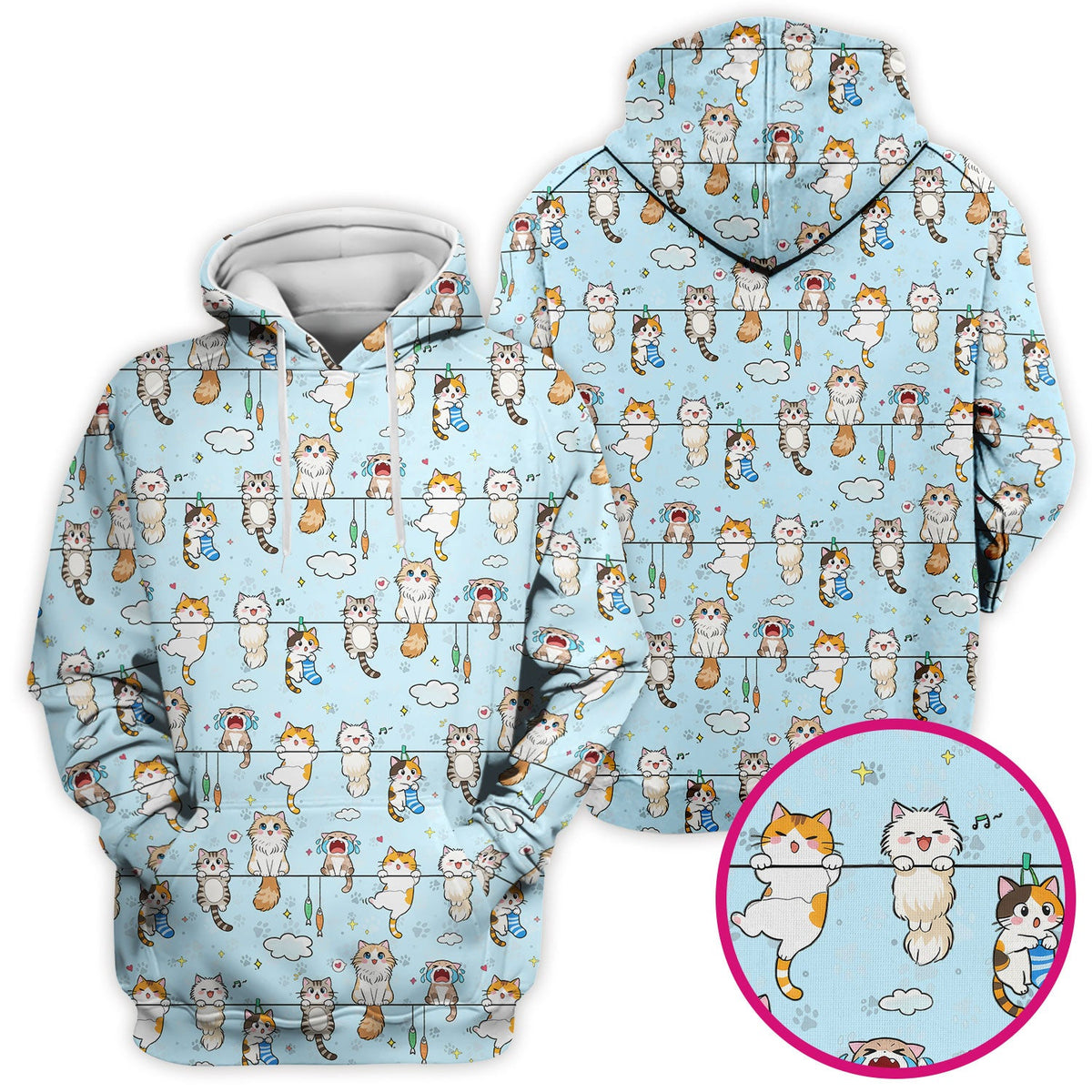 Cats With Cute Expressions Nurse Scrub Top