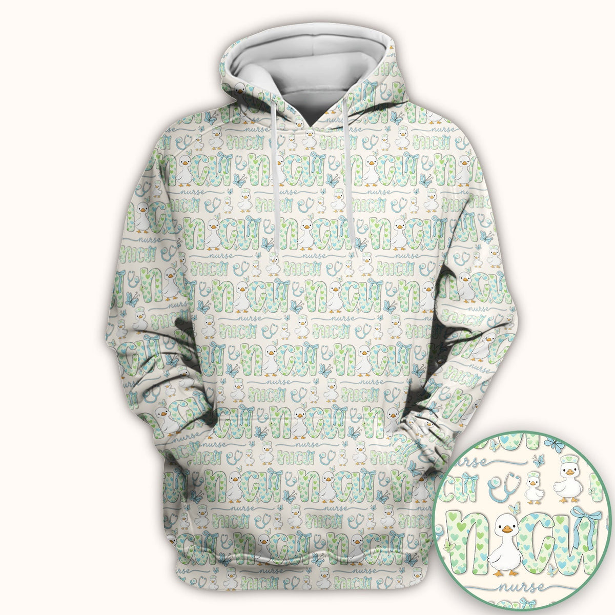 NICU Nurse Duck Scrub Top