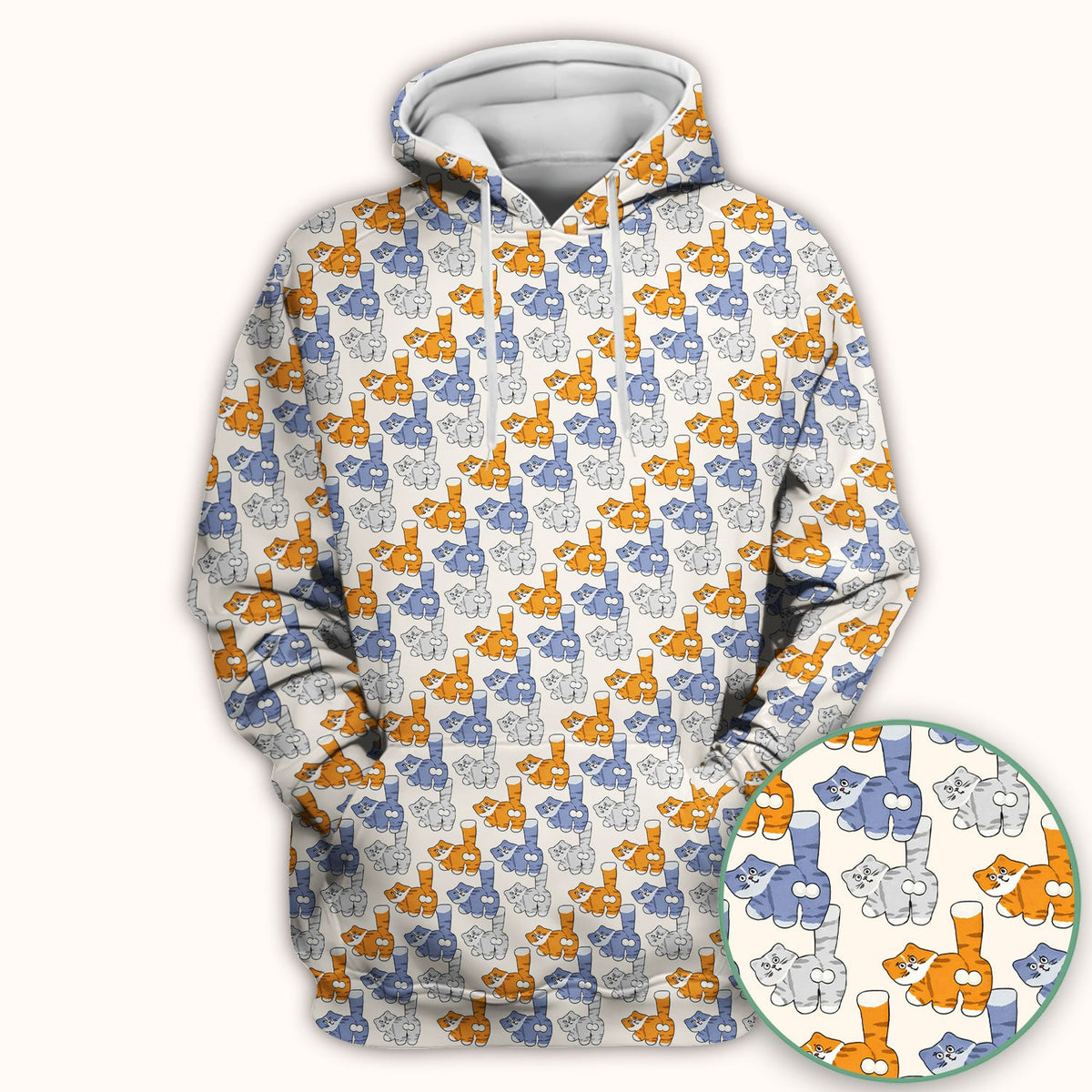Cartoon Cat Nurse Scrub Top