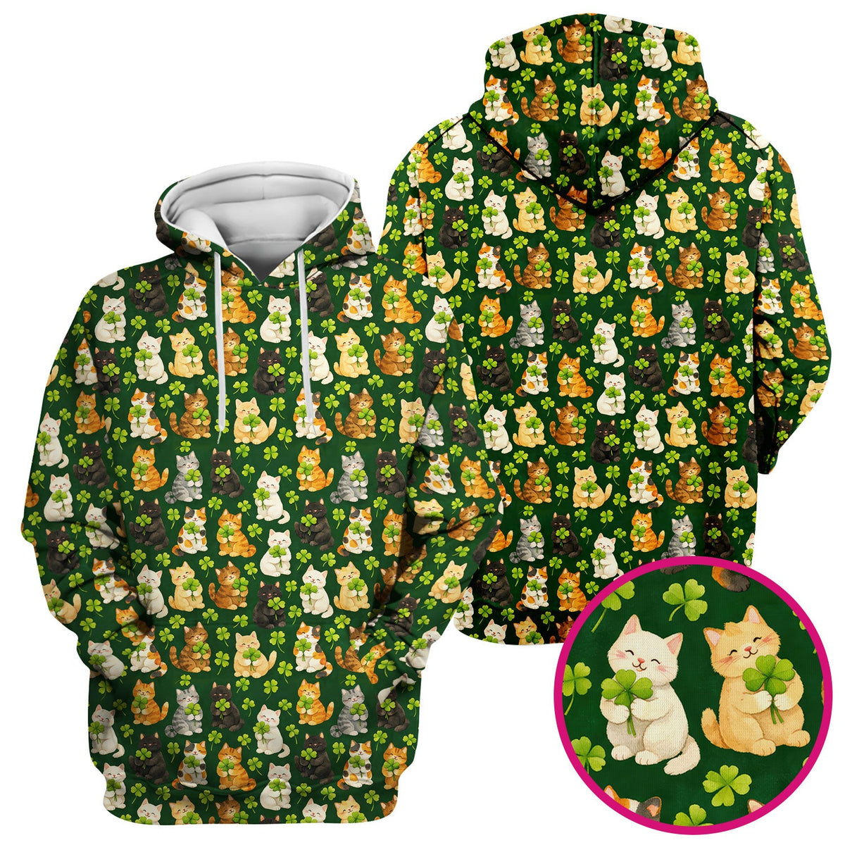 Black Cat Nurse Scrub Top - St Patricks Day Gift