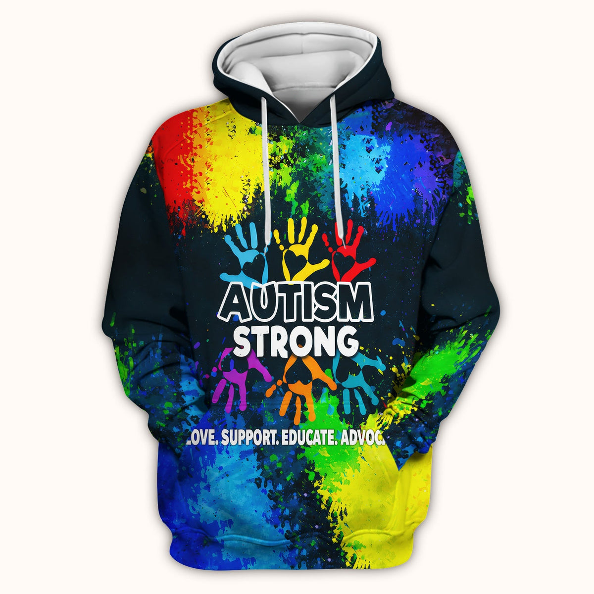Autism Strong Handprint Nurse Scrub Top