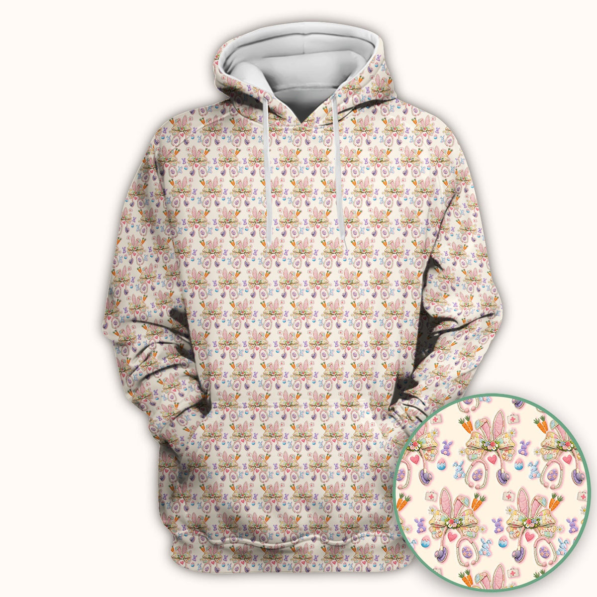 Bunny Stethoscope Nurse Scrub Top - Easter Gift