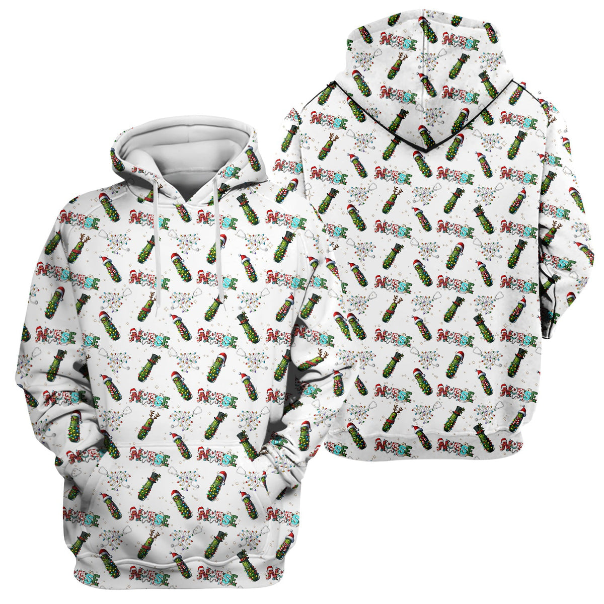 Christmas Pickle Nurse Scrub Top