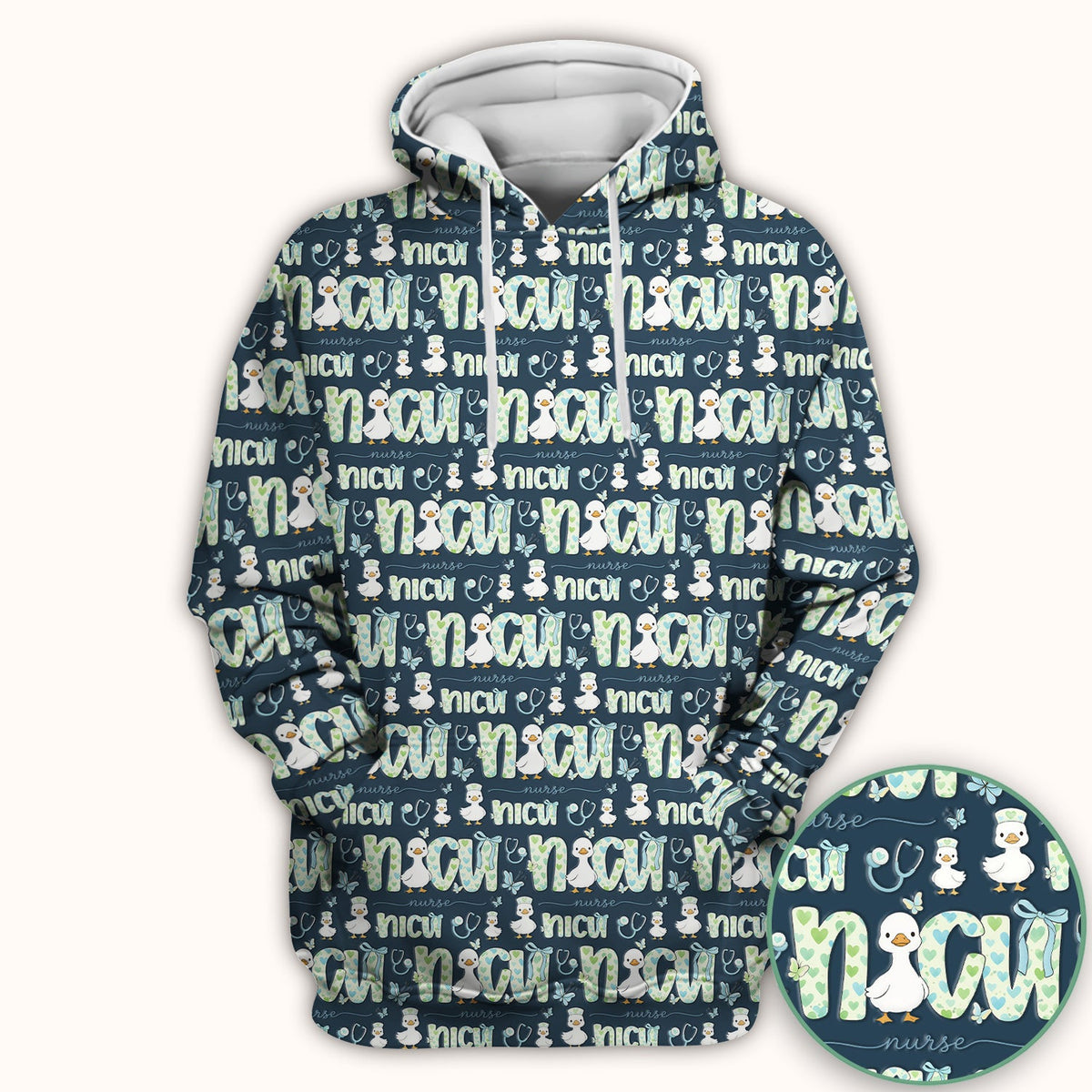 NICU Nurse Duck Scrub Top