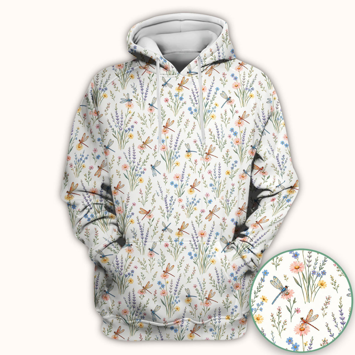 Dragonfly Wildflower Meadow Nurse Scrub Top